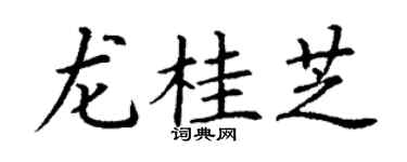 丁谦龙桂芝楷书个性签名怎么写