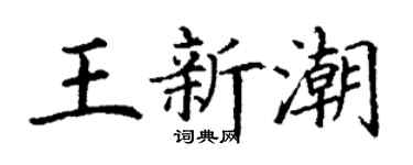 丁谦王新潮楷书个性签名怎么写