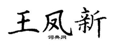 丁谦王凤新楷书个性签名怎么写