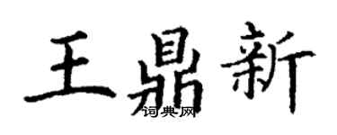 丁谦王鼎新楷书个性签名怎么写