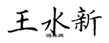 丁谦王水新楷书个性签名怎么写