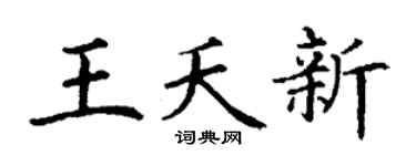 丁谦王夭新楷书个性签名怎么写