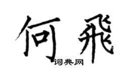 何伯昌何飞楷书个性签名怎么写