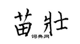 何伯昌苗壮楷书个性签名怎么写