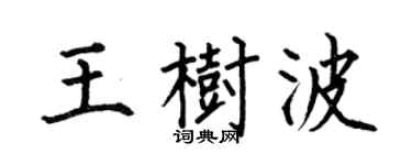 何伯昌王树波楷书个性签名怎么写