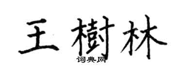 何伯昌王树林楷书个性签名怎么写