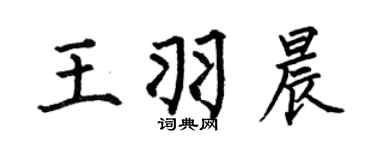 何伯昌王羽晨楷书个性签名怎么写