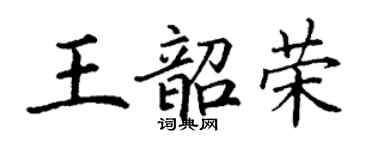 丁谦王韶荣楷书个性签名怎么写