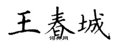 丁谦王春城楷书个性签名怎么写