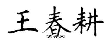 丁谦王春耕楷书个性签名怎么写