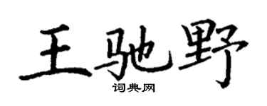 丁谦王驰野楷书个性签名怎么写