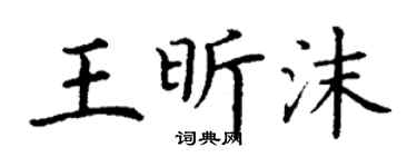 丁谦王昕沫楷书个性签名怎么写