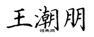 丁谦王潮朋楷书个性签名怎么写