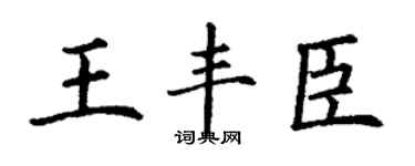 丁谦王丰臣楷书个性签名怎么写