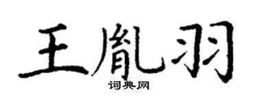 丁谦王胤羽楷书个性签名怎么写