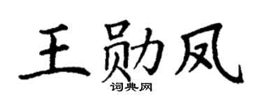 丁谦王勋凤楷书个性签名怎么写