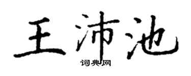 丁谦王沛池楷书个性签名怎么写