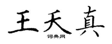 丁谦王夭真楷书个性签名怎么写