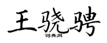 丁谦王骁骋楷书个性签名怎么写