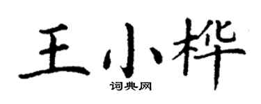 丁谦王小桦楷书个性签名怎么写