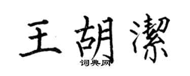 何伯昌王胡洁楷书个性签名怎么写