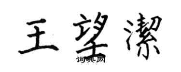 何伯昌王望洁楷书个性签名怎么写