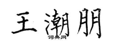 何伯昌王潮朋楷书个性签名怎么写