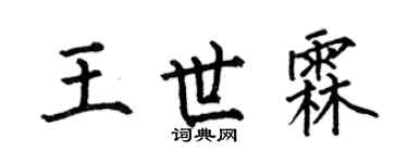 何伯昌王世霖楷书个性签名怎么写