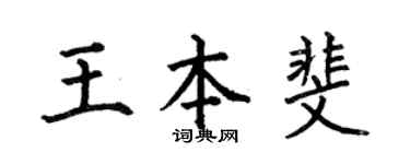 何伯昌王本斐楷书个性签名怎么写