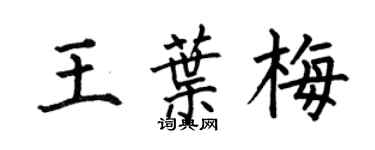 何伯昌王叶梅楷书个性签名怎么写