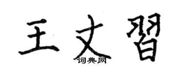 何伯昌王丈习楷书个性签名怎么写