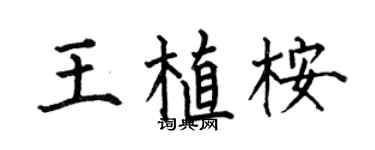 何伯昌王植桉楷书个性签名怎么写