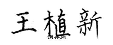 何伯昌王植新楷书个性签名怎么写