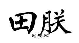 翁闿运田朕楷书个性签名怎么写