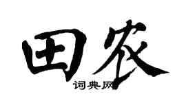 翁闿运田农楷书个性签名怎么写