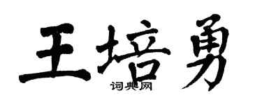 翁闿运王培勇楷书个性签名怎么写