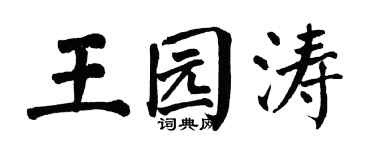 翁闿运王园涛楷书个性签名怎么写