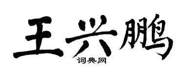 翁闿运王兴鹏楷书个性签名怎么写
