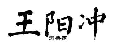 翁闿运王阳冲楷书个性签名怎么写