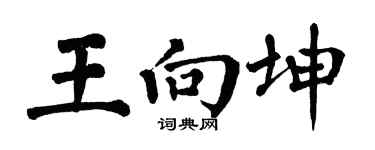 翁闿运王向坤楷书个性签名怎么写