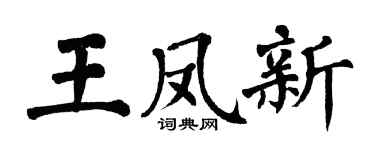 翁闿运王凤新楷书个性签名怎么写