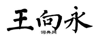 翁闿运王向永楷书个性签名怎么写