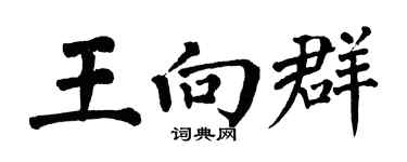 翁闿运王向群楷书个性签名怎么写