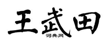 翁闿运王武田楷书个性签名怎么写