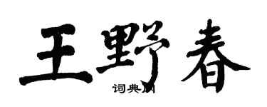 翁闿运王野春楷书个性签名怎么写