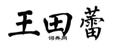 翁闿运王田蕾楷书个性签名怎么写