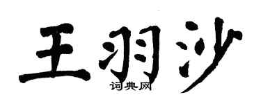 翁闿运王羽沙楷书个性签名怎么写