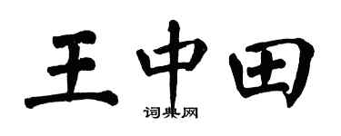 翁闿运王中田楷书个性签名怎么写