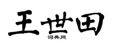 翁闿运王世田楷书个性签名怎么写