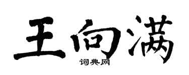 翁闿运王向满楷书个性签名怎么写